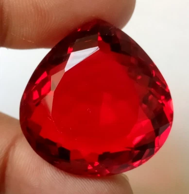 AAA+ Large Red Topaz 13.50 Ct. Pear Cut Faceted Loose Gemstone Gift for Women - Image 1 of 4