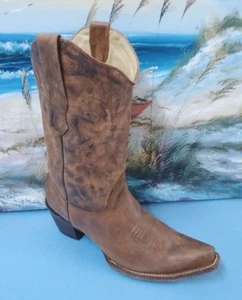 Corral Boots Distressed C2033 Cowgirl Boots, Brown, Size 9.5 M - Picture 1 of 12