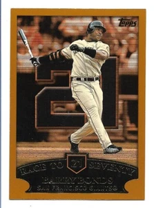 Barry Bonds 2002 Topps #365 Race to Seventy Home Run #21 - Picture 1 of 2