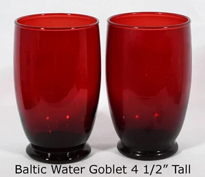 Anchor Hocking zwei baltische rubinrote 11 Unzen Becher 4 1/2" - Bild 1 von 3