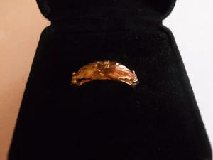 Black Hills Gold Tri Color Double Leaf Grapes Size 6 Ring-2.53 grams: Pretty! - Picture 1 of 7