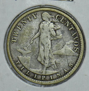 Philippines 1929 Lady Posing 20 Centavos Eagle animal 290887 combine shipping - Picture 1 of 2