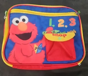 Bolsa de almuerzo infantil Sesame Street Elmo 2015 con cremallera y bolsillo a presión - Imagen 1 de 4