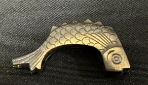 Koi Fish Shape Mezuzzeh Vintage Metal - Picture 1 of 6
