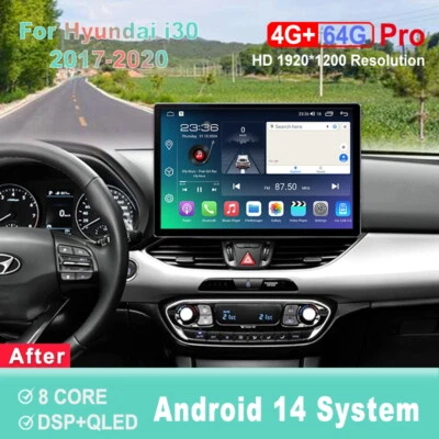 13.1 inch For Hyundai i30 2017-2020 Car Radio Carplay Android Multimedia Player - Image 1 of 4