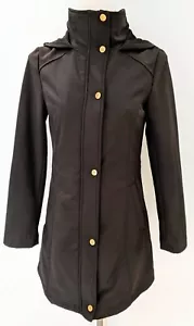Ellen Tracy Soft Shell Water Resistant Black Hood Jacket, Size XS, UK6-8, US2 - Picture 1 of 12