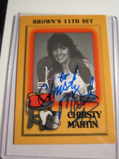 1997 CHRISTY MARTIN BOXING CARD #50 BROWN'S CARD AUTOGRAPHED BBA17A -C
