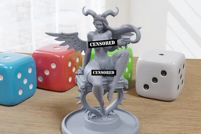 DIGITAL DARK PIN-UPS Succubus - Sexy Pin-Up Fan Art - 3D Printed Miniature Figure - 32mm / 75mm / 170