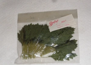 288 Vintage Siro Craft Green Fabric Leaves Corsage Small Floral Leaf Parts 20/3S - Picture 1 of 5