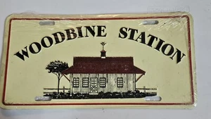 "WOODBINE STATION" LICENSE PLATE - ALUMINUM - COLLECTIBLE - Picture 1 of 2