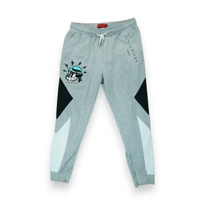 Vie + Riche Paris Men’s Jogger Pants Size Large Angry Cat Cartoon Embroidered - Picture 1 of 6