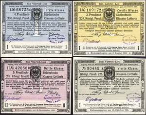 Lot of Preußisch-Süddeutsche Klassen-lottery, Berlin 1911,1913, 1914 - #B21 - Picture 1 of 5