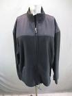 FILA Size 2XL Mens BLK Full Zip Pockets Stand Collar Fleece Athletic Jacket 414