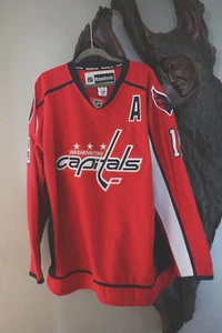 Reebok CANADA Washington Capitals Hockey Jersey 54 NHL Backstrom #19 fightstrap - Picture 1 of 9