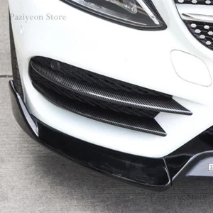 4x Front Fog Light Decorative Cover Trim For Benz C-Class W205 2015-2018 Sport - Picture 1 of 10