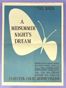 Midsummer Night's Dream The Bats Cloister Court Queens College Vintage Poster - Picture 1 of 4