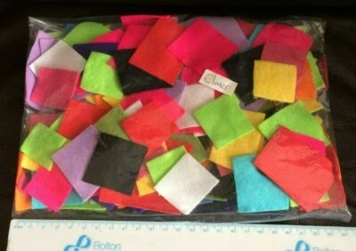 50g Felt Off Cuts,Mosaic,Collage,Toy,Sewing,Jewellery Making,Card-Bright Elmer - Image 1 of 2
