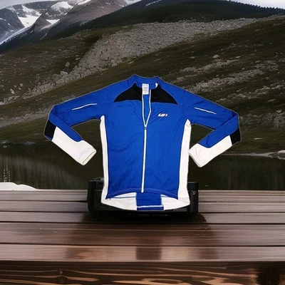 Chaqueta térmica Louis Garneau cremallera completa azul ciclismo Tirreno grande para hombre Foto 1 de 4