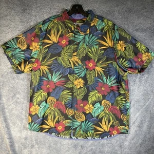 Tommy Bahama Coconut Point Island Zone Men's XXL CoolMax Hawaiian Floral - Picture 1 of 21