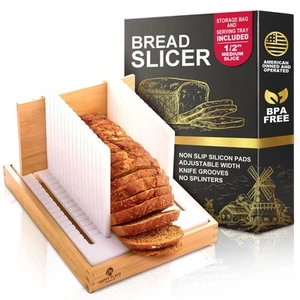Bread Slicer for Homemade Bread – Manual Bread Cutter & Sourdough Bread Slice... - Picture 1 of 7