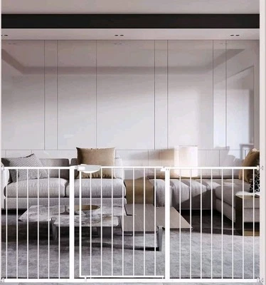 DEARBB Puerta de Bebé Triple Cerradura para Escaleras Puertas y Casa 31" a 86" Extra Ancha Foto 1 de 4