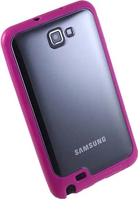 PINK CLEAR AQUAFLEX TPU SKIN CASE COVER FOR SAMSUNG GALAXY NOTE 1st GEN - Image 1 of 4
