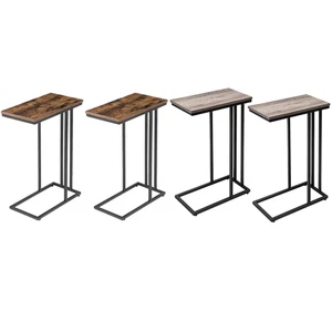 HOOBRO Set of 2 C Shaped End Table Snack Coffee Table Portable Laptop Holder  - Picture 1 of 29