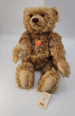 Steiff 17 英寸金发马海毛关节咆哮者熊带盒 951435 — 第 1/4 张图片