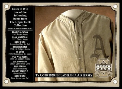 Camiseta Ty Cobb 1928 Philadelphia A's formulario de inscripción atletismo Foto 1 de 2
