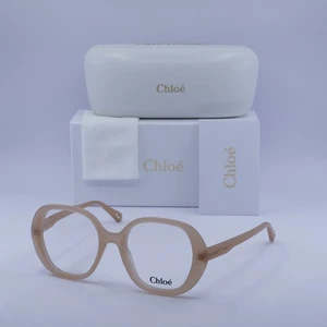 Chloe CH0053O 004 Shiny Nude 51mm Eyeglasses New Authentic - Picture 1 of 7