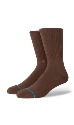 Calcetines cortos informales de algodón marrón Stance Icon medianos para hombre 6-8,5 para mujer 8-10,5 Foto 1 de 4