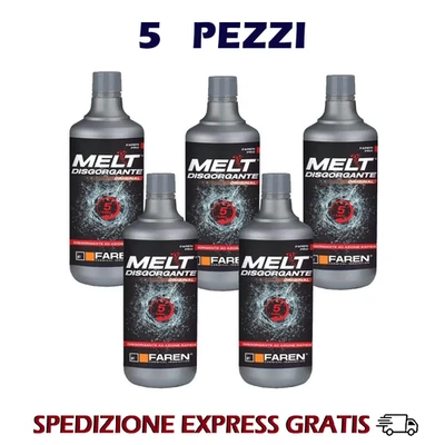 5 X Disgorgante Rapido Melt Professionale 750 ML Per Scarichi Lenti e Ingorghi - Imagen 1 de 3