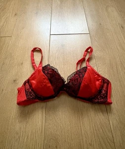 Dita Von Teese Schwarz Rot Spitze BH 34B - Bild 1 von 4
