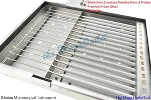 Rhoton Micro Dissector Surgical Instruments Set 15 Pieces With Sterilise Case - Picture 1 of 82