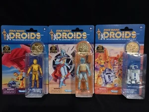 3 Figuras Star Wars Droids Boba fett c3po r2d2 - Imagen 1 de 5
