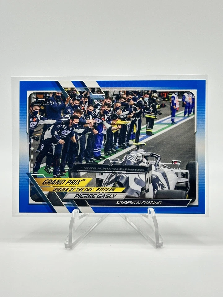 2021 Topps Formula 1 Pierre Gasly Scuderia AlphaTauri #164 Blue Parallel 24/99 - Image 1 of 2