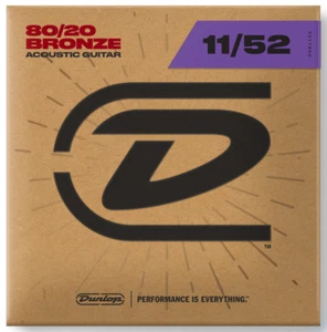 Cuerdas para guitarra acústica Dunlop 80/20 bronce 11-52 luz media DAB1152 - Imagen 1 de 2