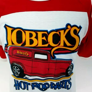 Camiseta de fútbol americano de colección de los 80 puntada única LOBECK'S Hot Rod Parts EE. UU. Para hombres L VEUC* - Imagen 1 de 11