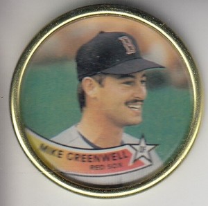 1989 Topps Coins Baseball Card #41 Mike Greenwell
