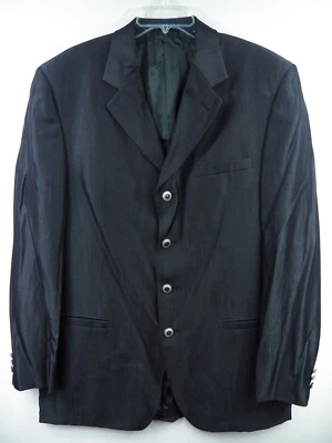 CHAQUETA BLAZER VERSACE CLASSIC V2 PARA HOMBRE 54 44 L CARBÓN METÁLICO 72% LANA LUJO Foto 1 de 4