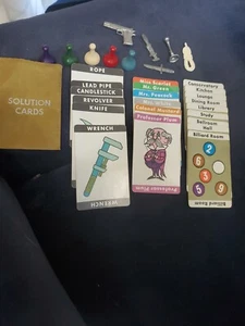 1960 CLUE Board Game Replacement Pieces & Rules - Incomplete See Description - Picture 1 of 10
