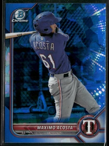 2022 Bowman Sapphire Edition #BCP-113 Maximo Acosta Texas Rangers - Picture 1 of 2