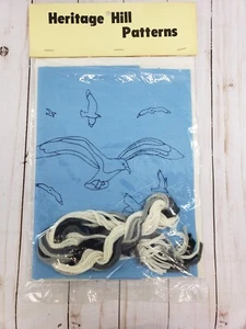 Vintage HERITAGE HILL PATTERNS Embroidery Kit Elegant One stitch SEAGULL NIP - Picture 1 of 2