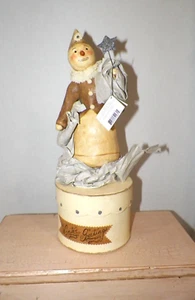 VTG 2003 NICOL SAYRE WINTER GREETING SNOW GIRL SNOWMAN CHRISTMAS BOX FIGURE NWT - Picture 1 of 8