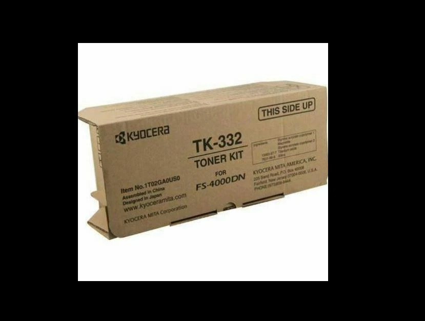 New 3 x Genuine Kyocera FS-4000DN Toner Kit TK-332 page yield 12,000 pages  - Image 1 of 1