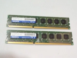 ADATA 8GB (2x4GB) DDR3 AD3U1600W4G11-B 1600(11) 4GX8 U-DIMM #R617 - Picture 1 of 4