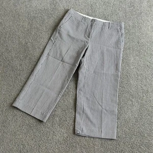 - Pantaloni Talbots 100% Cotone Chelsea Coastal Grandma Stripes Cropped Tg 2P - Foto 1 di 7