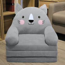 Plush 2 In 1  Foldable Kids Sofa Skin Backrest Armchair Without Liner Filler