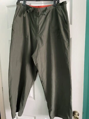 Pantalones de nailon verde oliva Bug de moda vintage para mujer talla 18 Foto 1 de 4
