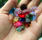 30 pcs mixed  octagon beads  prism part Glass 2 hole   size 14mm